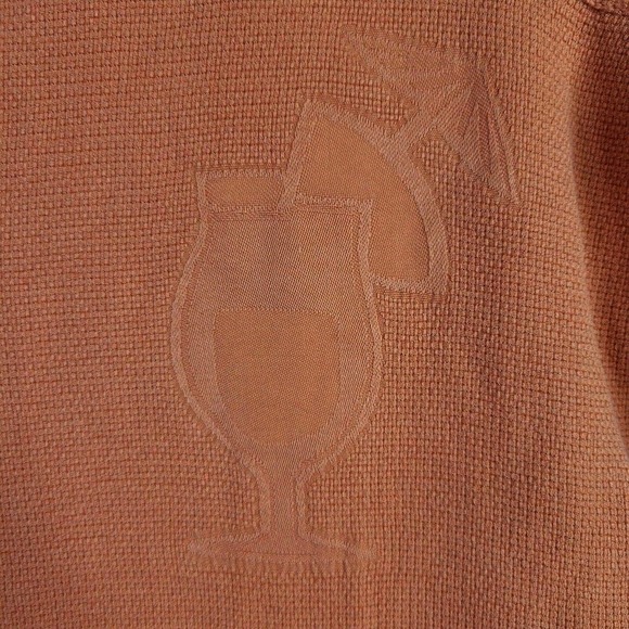 Tommy Bahama Shirt Silk Button Up Men’s Orange SS Size L Embroidered Pineapple - Picture 7 of 8
